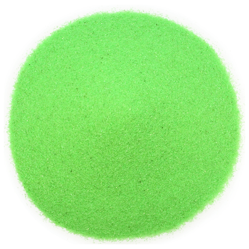 Arenilla para manualidades y decoración, Verde Neón. Arenilla para manualidades y decoración, Verde Neón.