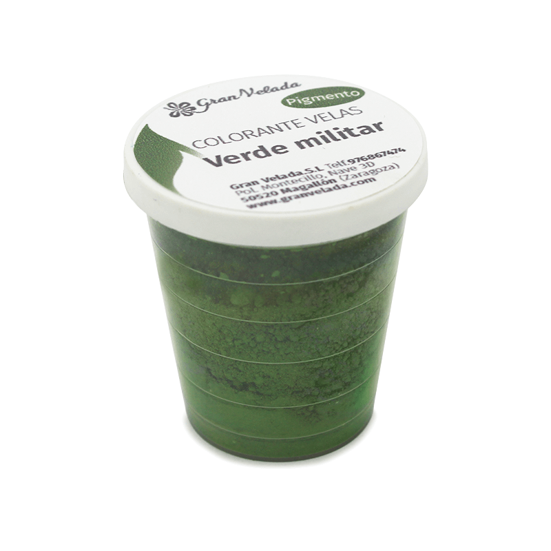 Corante para velas pigmento verde militar Corante para velas pigmento verde militar