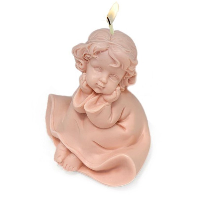 Molde para hacer velas angel sentado Molde para hacer velas angel sentado