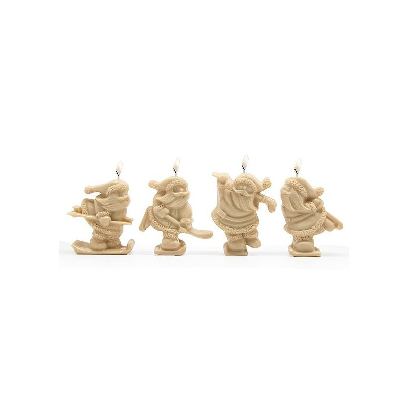 Molde Natal, 4 figuras Pai Natal Esquiando Molde Natal, 4 figuras Pai Natal Esquiando