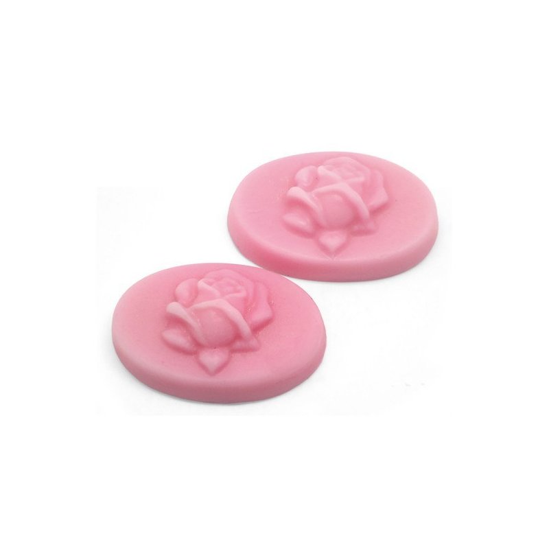 Molde pastillas ovaladas con rosita para hacer jabon Molde pastillas ovaladas con rosita para hacer jabon