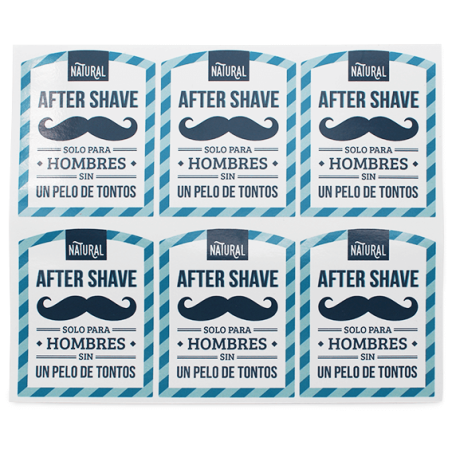 Etiquetas adhesivas para after shave casero