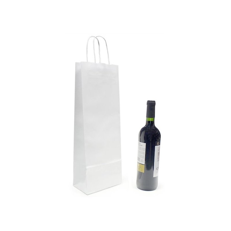 Bolsa blanca para botella de vino Bolsa blanca para botella de vino