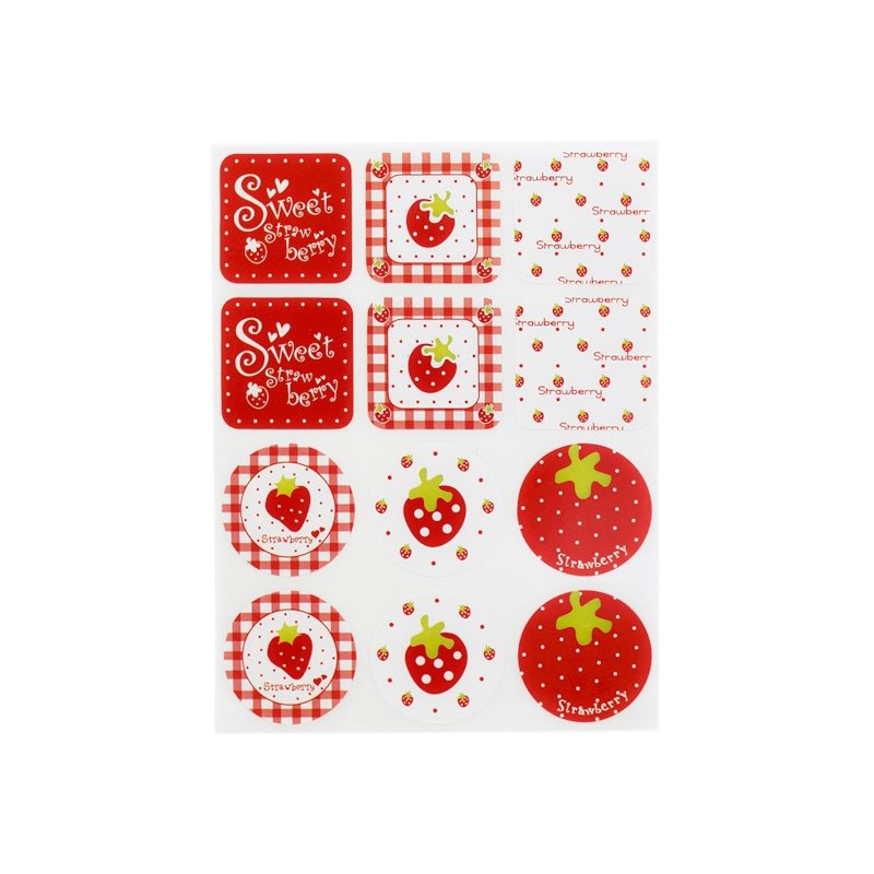 Pegatinas con fresas para packaging Pegatinas con fresas para packaging