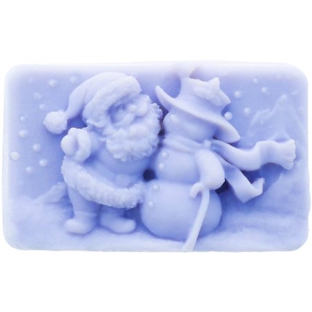 Forma de silicone pastilha Pai natal e boneco de neve