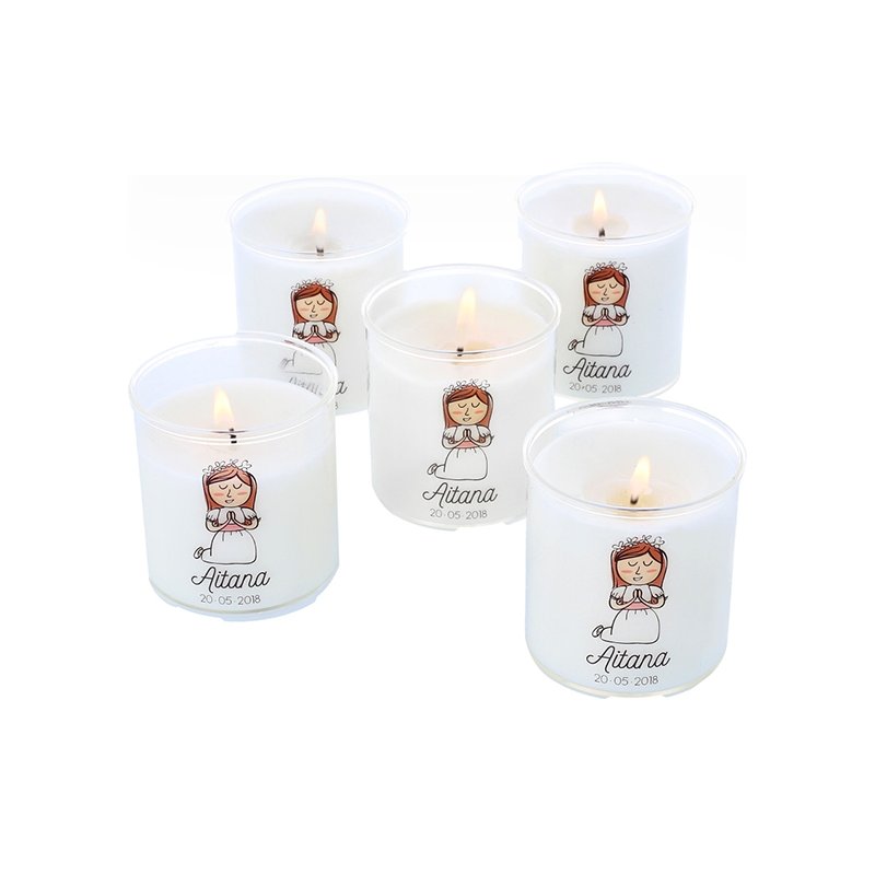 Velas primera comunion niña personalizadas. Venta online.
