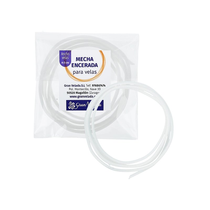 Mecha encerada para velas de 4 a 5 cm. Venta online.