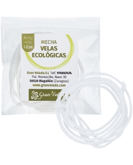 Mecha para velas ecologicas 1-2 cm