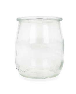 Copo de iogurte de vidro vazio