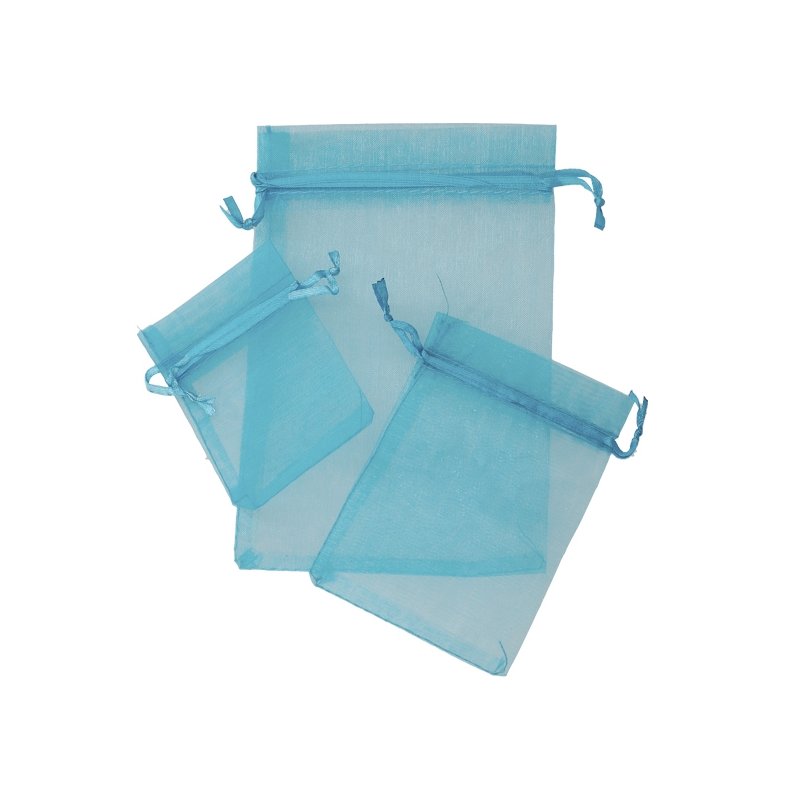 Bolsitas de organza turquesas Bolsitas de organza turquesas