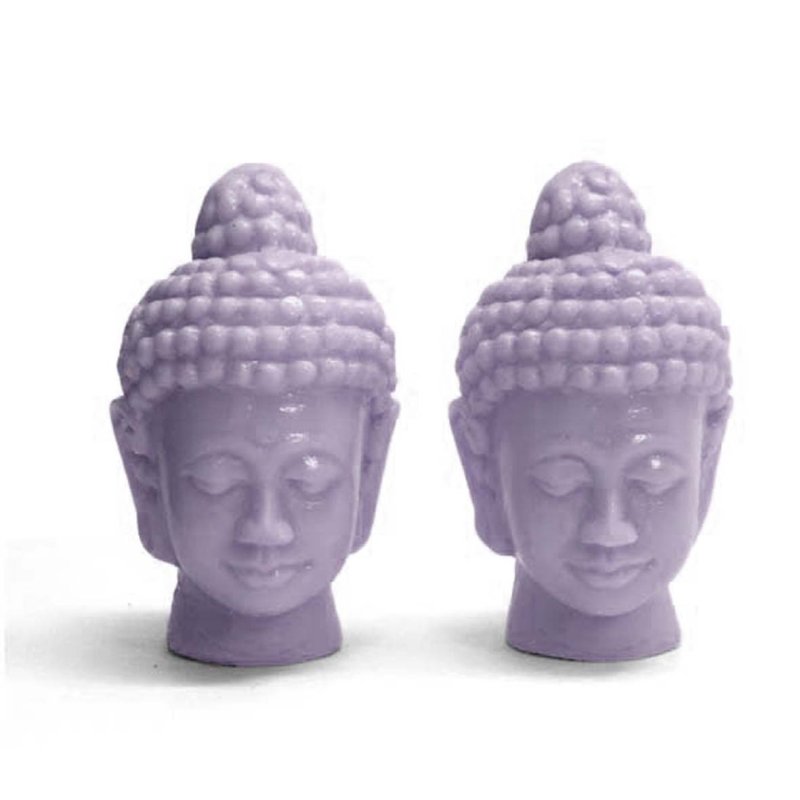 Molde dos cabezas de buda gemelas pequeñas Molde dos cabezas de buda gemelas pequeñas