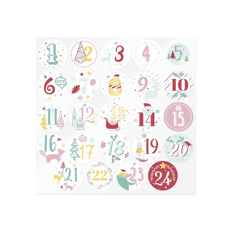 Pegatinas calendario de adviento Pegatinas calendario de adviento