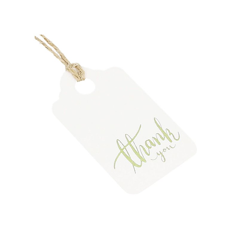 Etiquetas de carton thank you verde Etiquetas de carton thank you verde