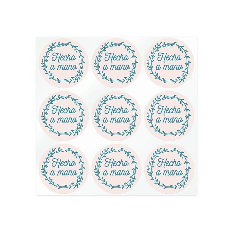 Pegatinas hecho a mano corona floral Pegatinas hecho a mano corona floral
