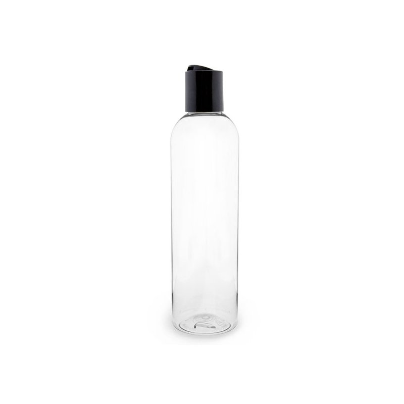 Garrafa pet 250 ml tampa disc-top preto Garrafa pet 250 ml tampa disc-top preto