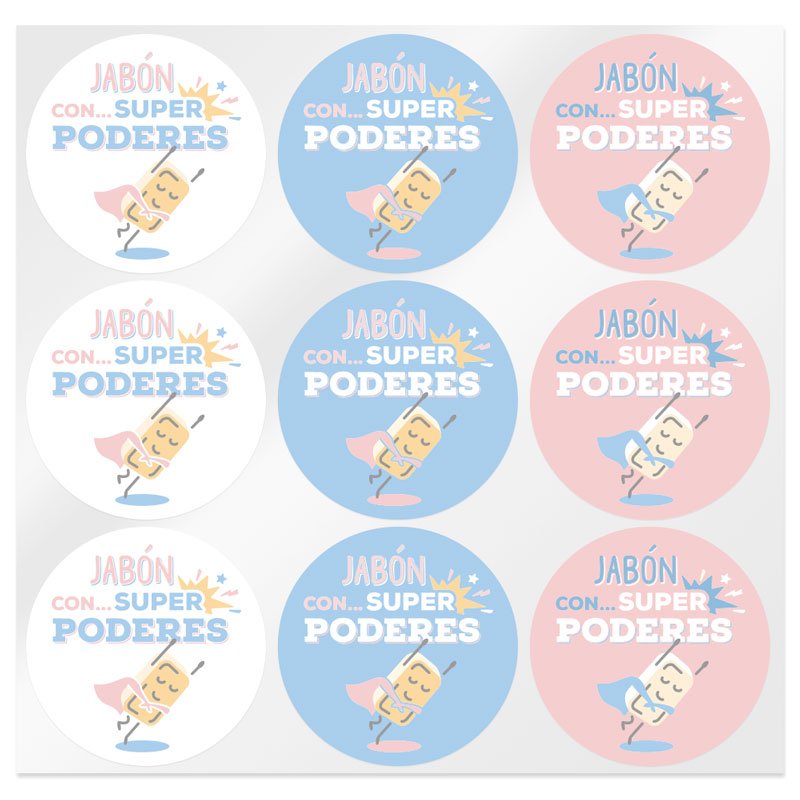Adesivos sabonete com superpoderes Adesivos sabonete com superpoderes