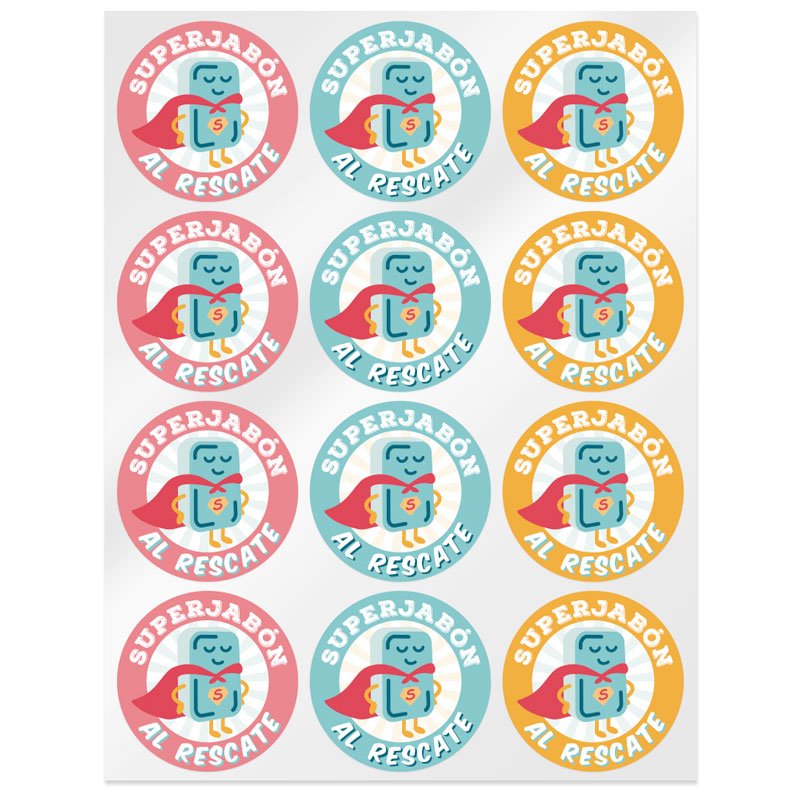 Pegatinas super jabon al rescate Pegatinas super jabon al rescate