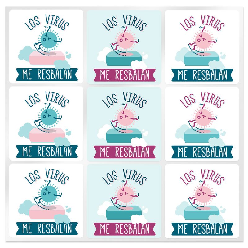Adesivos em mim os virus escorregam Adesivos em mim os virus escorregam