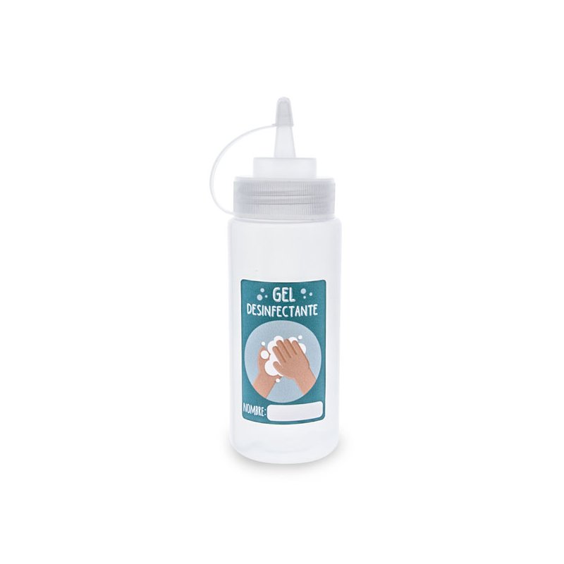 Frasco 250 ml gel desinfetante tampa de bico Frasco 250 ml gel desinfetante tampa de bico