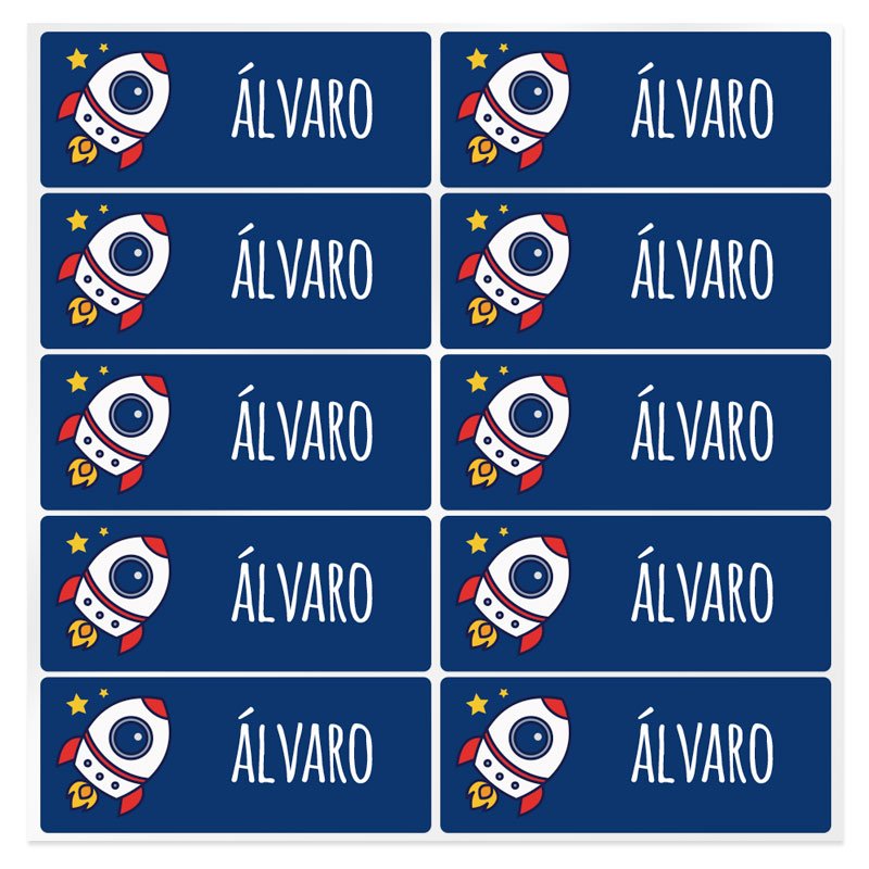 Pegatinas personalizadas cohete espacial Pegatinas personalizadas cohete espacial