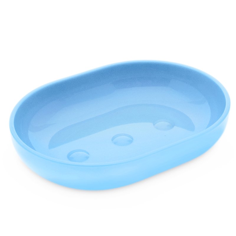 Saboneteira azul de plastico Saboneteira azul de plastico