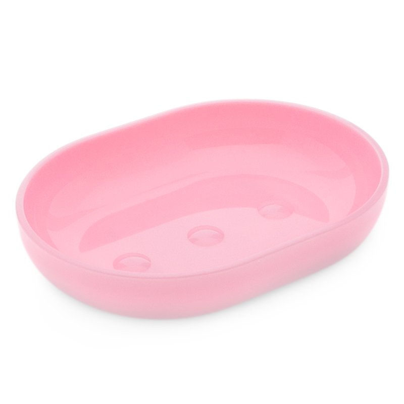 Saboneteira rosa de plastico Saboneteira rosa de plastico