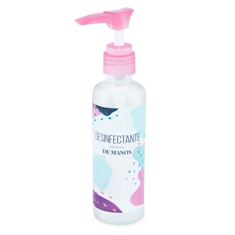 Envase 100 ml dispensador rosa para gel desinfectante