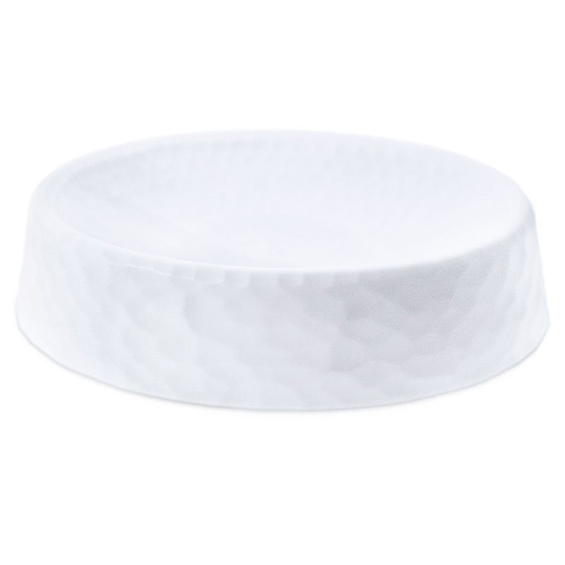 Saboneteira oval de plastico branca