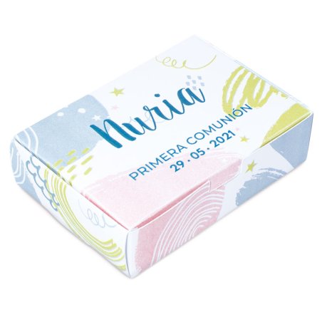 Caixa personalizada colorida para sabonetes