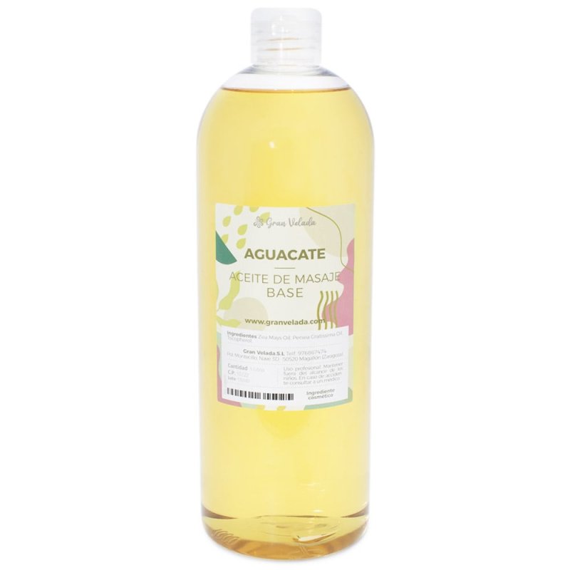 Aceite masaje base aguacate