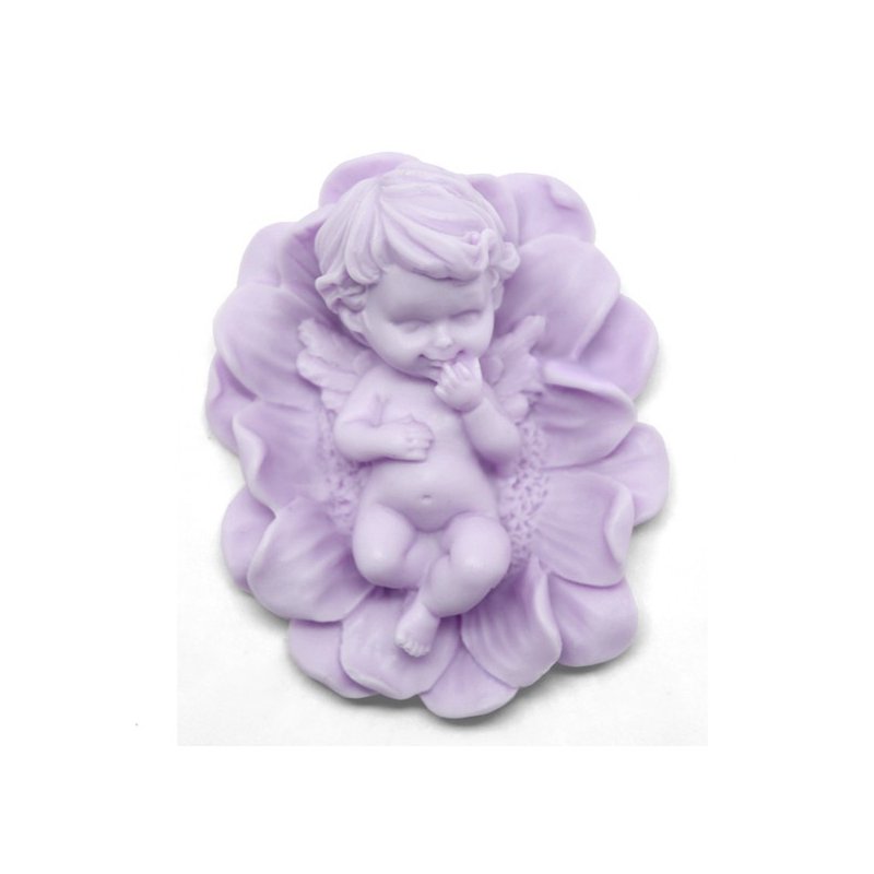 Molde jabon angelito en flor Molde jabon angelito en flor