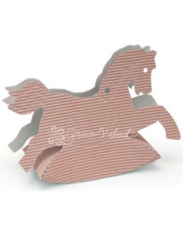 Cajita de regalo automontable de Caballito Rosa.