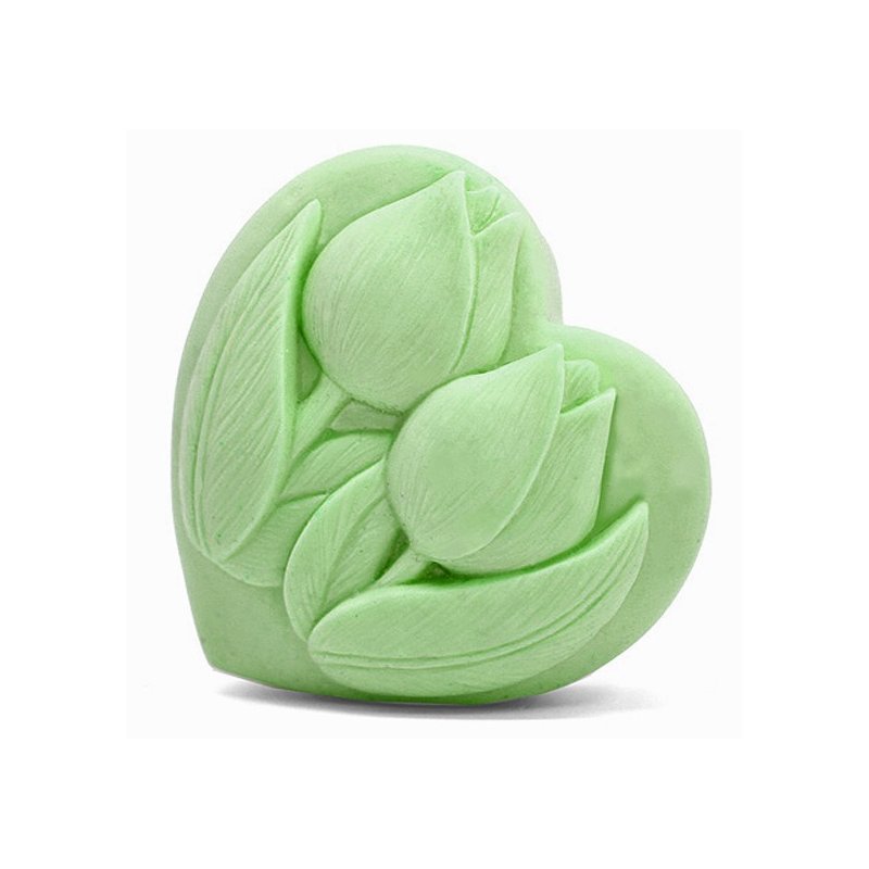 Molde de silicona, Coração com Tulipas Molde de silicona, Coração com Tulipas