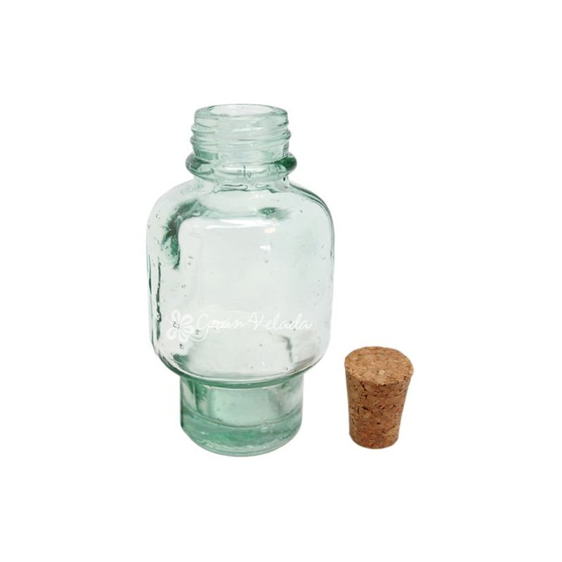 Botella de vidrio reciclado con tapon de corcho Botella de vidrio reciclado con tapon de corcho