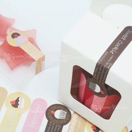 Pegatina Cierre, Sweet Packaging