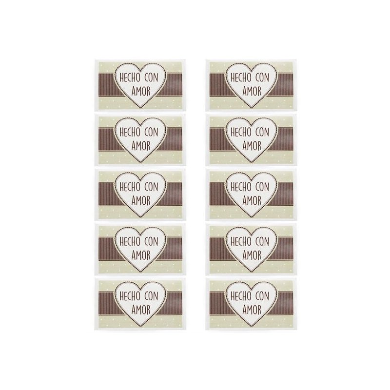 Pegatinas hecho con amor para packaging Pegatinas hecho con amor para packaging