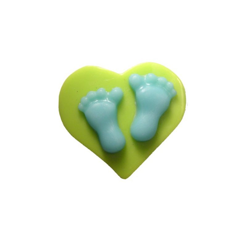 Molde para jabon corazon con pies Molde para jabon corazon con pies