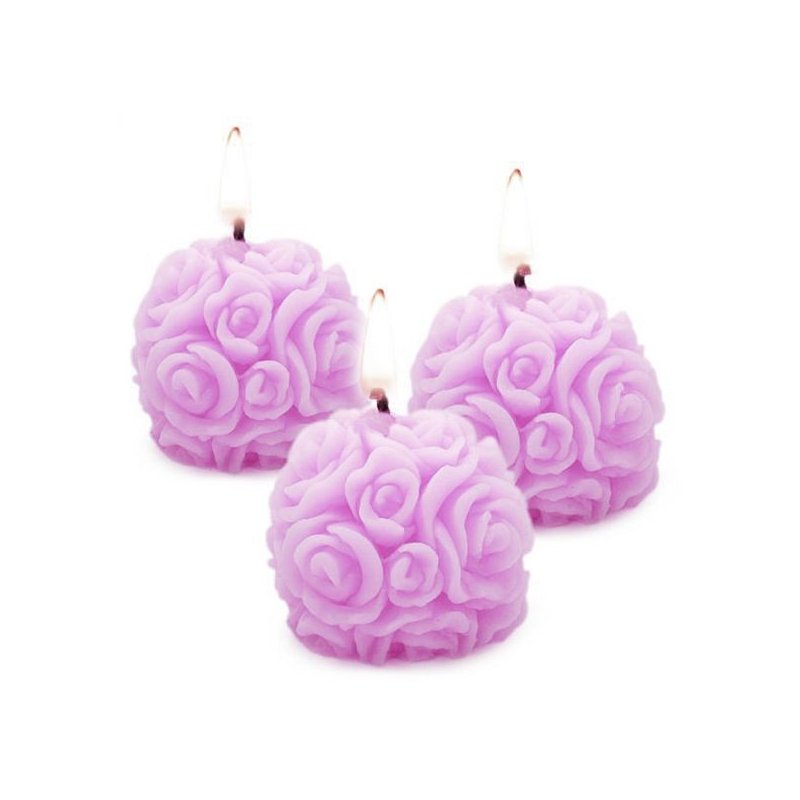 Molde velas 3 bolas de rosas mini Molde velas 3 bolas de rosas mini