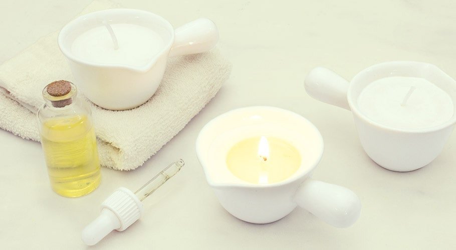 Recipientes especiais para velas de massagens Recipientes especiais para velas de massagens
