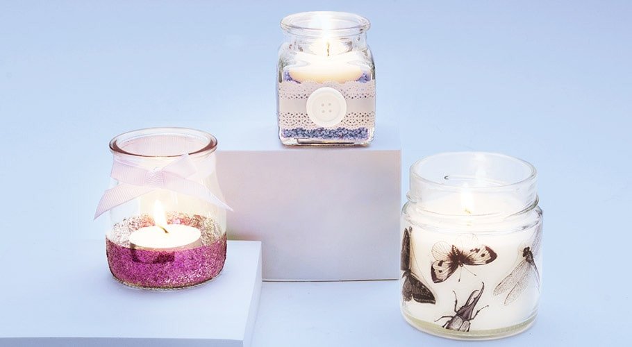 Materiais para embrulhar e decorar velas Materiais para embrulhar e decorar velas