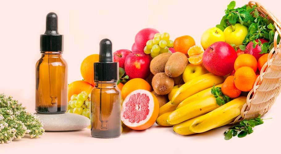 Fragrancias de frutas para oleos de massagem