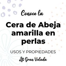 Cera de abeja amarilla en perlas