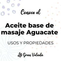Aceite masaje base aguacate