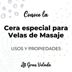 Cera para velas de masaje