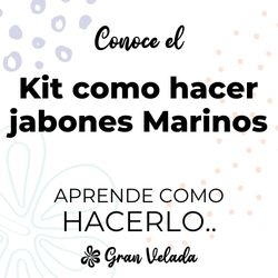 Kit como hacer jabones marinos. Materiales e instrucciones