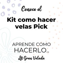 Kit como hacer velas pick. Materiales e instrucciones