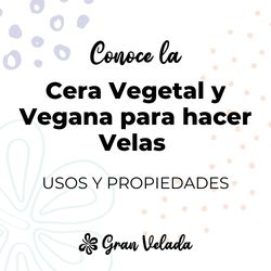 Cera vegetal para velas en vaso