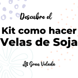 Kit como hacer velas de soja. Materiales e instrucciones