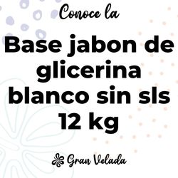 Base jabon de glicerina blanco 12 kg