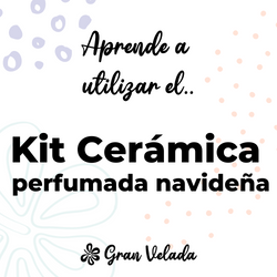 Kit como hacer ceramica perfumada de Navidad. Materiales e instrucciones